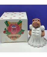 Mcswine Pig figurine chalkware sculpture state box Flambro Blushing Brid... - £31.10 GBP