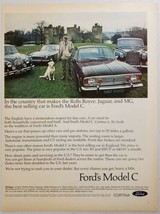 1968 Print Ad Ford Model C Cortina from England Rolls Royce,Jaguar,MG Shown - $13.48