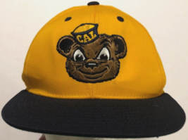 California Golden Bear Logo NCAA Sewn Yellow Black Pac-12 Cap Hat One Size - £4.33 GBP