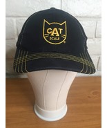 Cat Scale Adjustable Baseball Cap Hat - Black with Yellow Embroidery -- ... - £11.75 GBP