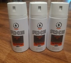 Lot of 3 Axe Charge Up Dry Spray 48HR Protection Antiperspirant Deodorant - £23.16 GBP