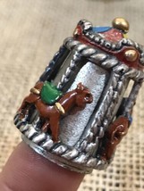 moving Enamel carousel thimbles finger - $75.00