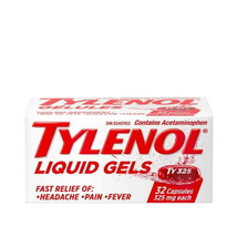 Tylenol Regular Strength Pain Relief Liquid Gels - 32 Capsules - Expires Aug &#39;24 - £17.26 GBP