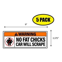 5 PACK 3.375&quot;x9&quot; Warning Sticker Decal Humor Funny Gift BS0484 - £6.51 GBP
