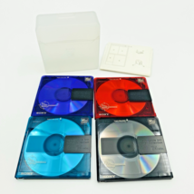 Sony Mini Disc MD Color Collection 74 Minute Recordable Lot of 4 w/ Case... - $18.95