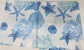 Thin Peva Vinyl Tablecloth 52&quot; x 70&quot;Oval, SEALIFE,STARFISH &amp; SEAGRASS # ... - £7.00 GBP
