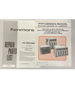 Kenmore Air Conditioner Model 253.8782592 – Owner’s Manual &amp; Parts List - $17.75 CAD