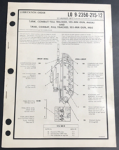 1977 Lubrication Order Procedure for Full Tracked Combat Tank LO 9-2350-... - £16.75 GBP