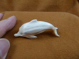 Dolph-18 little swimming Dolphin of shed ANTLER figurine Bali detailed c... - $28.04