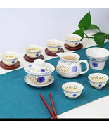 Chinese Traditional Porcelain Tea Pot 10 Pieces Set Flower GaiWan Teacup... - £47.92 GBP