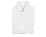 Boy&#39;s Kids Classic Traditional White Pleated Tuxedo Dress Shirt Laydown ... - £13.23 GBP