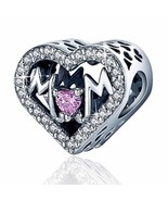 Mom Charm Bead 925 Sterling Silver for Europeans Bracelet - £14.86 GBP