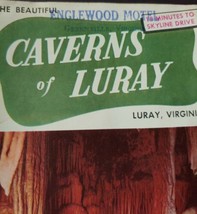 1956 Luray Caverns Brochure Advertisement Englewood Motel Skyline Drive Map - £14.58 GBP