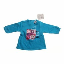 Girls sweatshirt 12 month blue Joe Boxer Smiley Face NEW - £5.59 GBP