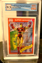 1990 Impel Marvel Universe Iron Man #42 Gcg 9.5 Very Rare Collectors Card - £377.83 GBP