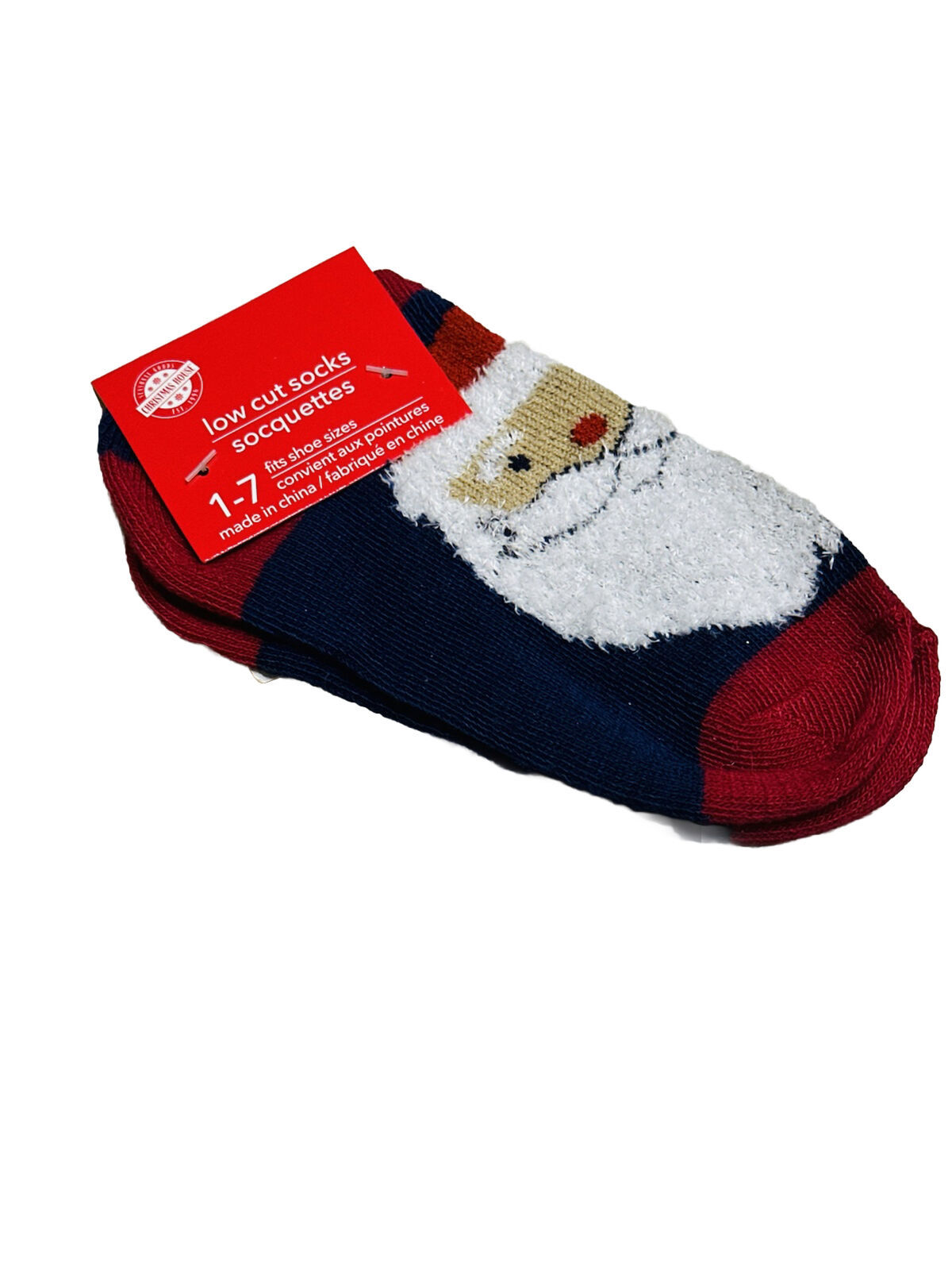 Primary image for Christmas House - Santa Claus Socks - Kid's Size 1-7- Low Cut Socks