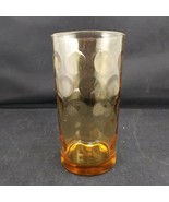 Glass Coin Spot Amber Tumbler Drinking Glass 5 1/8&quot; Tall Unknown Mark - $149.76 MXN
