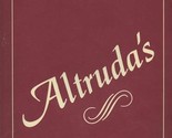 Altruda&#39;s Italian Restaurant Menu N Peters Road Knoxville Tennessee 1990&#39;s - $17.82