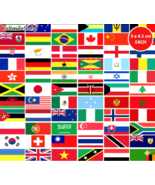 World Country Flag Embroidered Patch Nation DIY Pick Travel Souvenir Bac... - $14.99