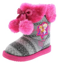 DISNEY FROZEN ANNA ELSA FauxFur Zip-Up Sweater Boots Shoes NWT Girls/You... - $32.53