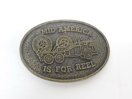 Mid America Is For Reel Truck 1970&#39;s Vintage Belt Buckle - £11.94 GBP