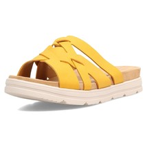 Easy Spirit Women Cross Strap Slide Sandals Star 3 Size US 6M Yellow - £25.66 GBP