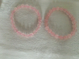 Rose Quartz Stretch Bracelet  - $20.00