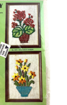 WonderArt Stitchery Floral Embroidery Kit Geraniums and Jonquils Vintage - $26.72