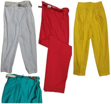 Women&#39;s Trousers Pure Cotton Summer Vita Medium High Several 3 Buttons &amp; - £33.02 GBP