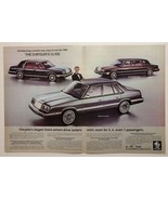 1982 Print Ad 1983 Chrysler E Class New Yorker,Sedan,Executive Ricardo M... - $11.68