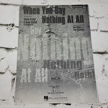 When You Say Nothing At All by Alison Krauss &amp; Union Station 1988 Sheet Music - $11.88