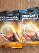 2 PACK NESCAFE INSTANT COFFEE BEVERAGE MILD COFFEE     (100 POUCHES EACH) - £47.07 GBP