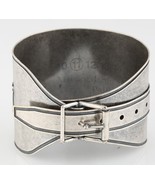 Mason Martin Margiela Silver-Plated Adjustable Buckle Bracelet 8&quot; 73.8 g - £323.69 GBP