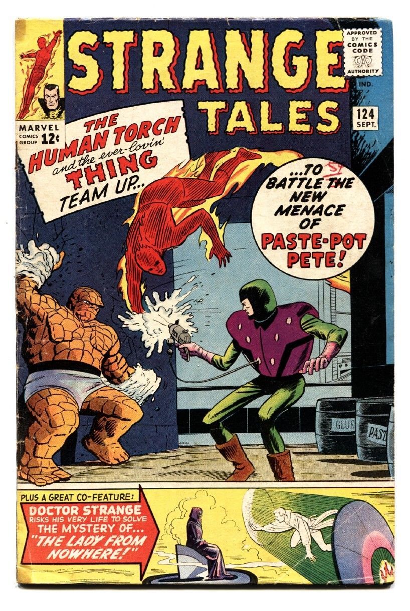 STRANGE TALES #124 comic book 1964-DR STRANGE--HUMAN TORCH THING VG - $31.53