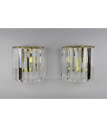 PAIR OF VINTAGE QUALITY REGENCY VENINI STYLE LUCITE WALL SCONCES (NEW OL... - £261.93 GBP