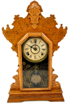 Antique Seth Thomas Gingerbread Clock 9981 Working Chimes Provenance Circa 1898 - £336.32 GBP