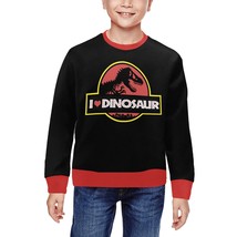 I Love Dinosaur Rib Cuff Crewneck Sweatshirt for Kids - £31.29 GBP