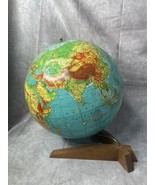 Mid-Century Modern 12 Inch Weber Costello World Globe Physiographic Hy P... - £88.48 GBP