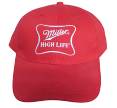 Miller High Life Hat Cap Mens Red Strap Back Adjustable NEW - $243.66 MXN