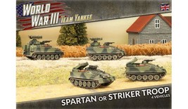 Spartan or Striker Troop British WWIII x4 Tanks Team Yankee - $70.99