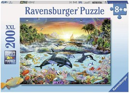 Ravensburger  Orca Paradise 200 XXL Piece Jigsaw Puzzle Ages 8 and Up Whales - $14.84