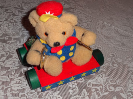 Christmas BEAR PULL TOY on wheels w/symbols over 40 yrs old (Ebay bx 1 r toy bx) - £9.64 GBP