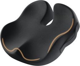 U-Shape Coccyx Cushion for Office Chair | Pressure Relief &amp; Comfort - Black - $70.24