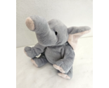 TY Pluffies Winks Elephant 10&quot; Plush Stuffed Animal 2016 Gray Pink Plast... - $9.78
