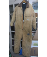 Vtg 90s Carhartt Coveralls Heavy Insulated 968QZ Men’s Sz 46 Short Work USA - $56.09