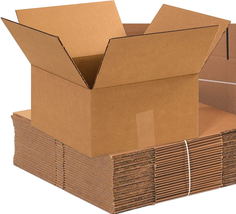 Shipping Boxes Medium 12&quot;L X 12&quot;W X 6&quot;H, 25-Pack | Corrugated Cardboard - £116.88 GBP