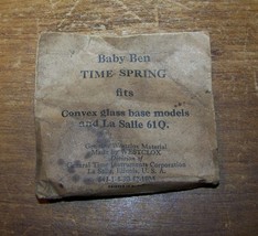 Vintage Westclox Baby Ben Time Spring Fits La Salle 61Q Convex Glass Base Models - £4.72 GBP