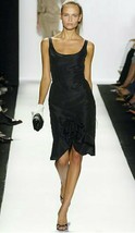 $4,000 Oscar De La Renta Stunning Black Silk Bow Front Runway Dress Us 6 - £550.05 GBP