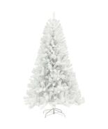 HOMCOM 7.5ft White Artificial Christmas Tree, Unlit, 1346 Tips - $173.23 CAD