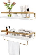 White Hanging Shelves Wall Shelf For Bathroom, Kitchen, And Bedroom By A... - £33.43 GBP